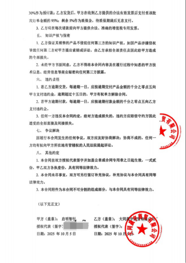 合同背面